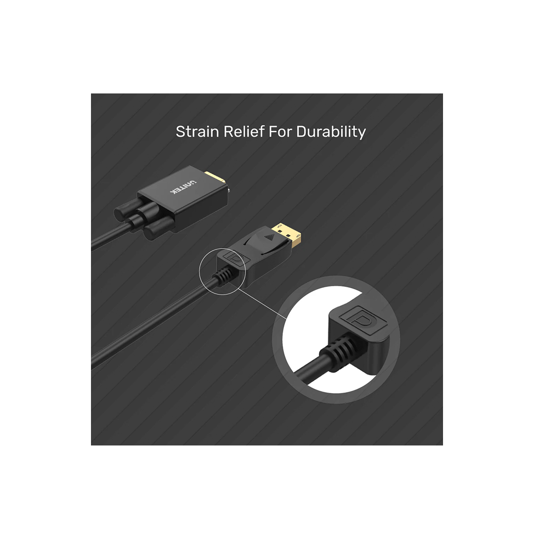 Unitek DisplayPort to VGA Cable 1.8M in Qatar Unitek DisplayPort to VGA Cable 1.8M in Qatar